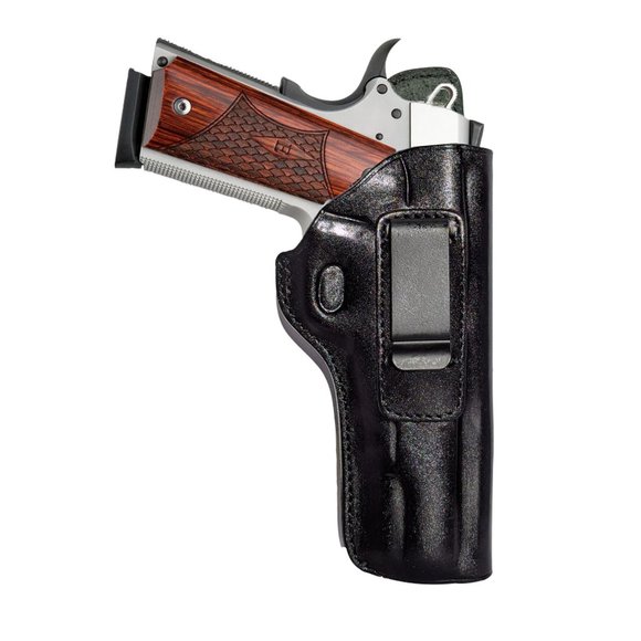 COLT 1911 4'' 4.25'' FM Hand Made Leather Holster Right Hand BL1 - Picture 6 of 8